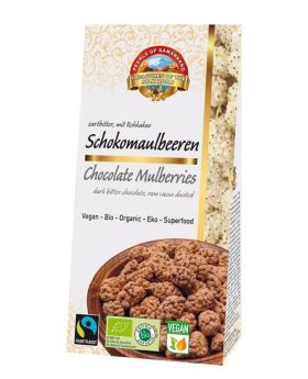 Pearls of Samarkand FT & Org Raw Choc Mulberries 80g