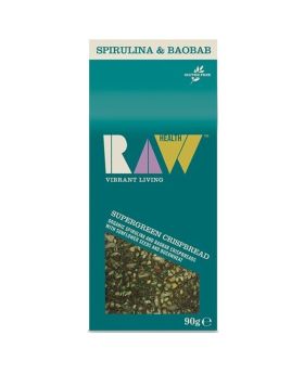 Raw Health Organic Supergreens - Spirulina and Baobab Crispbread 90g