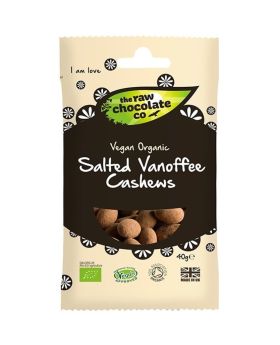 Raw Chocolate Salted Vanoffee Cashews Snack Packs 40g 