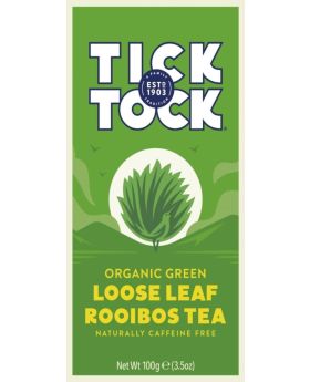 Tick Tock Organic Green Rooibos Loose Leaf Tea 100g