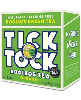 Tick Tock Organic Green Rooibos Tea 72g (40's)