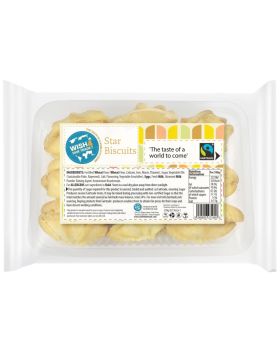 Wish4 Fair Trade Star Biscuits 230g-Case of 10