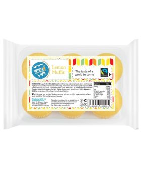 Wish4 Fairtrade Lemon 6 Muffins-SIngle