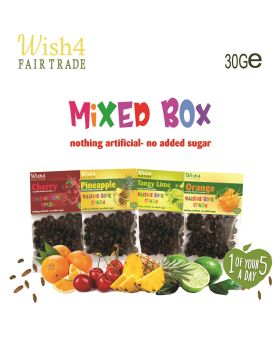 Wish4 Fairtrade MIXED Natural Flavoured Rasins 30g