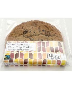 Wish4 Fairtrade Giant American Chocolate Chip Cookies 60g