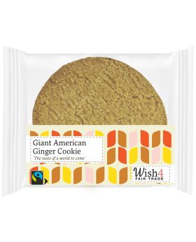 Wish4 Fairtrade Giant American Ginger Cookies 60g