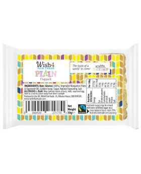 Wish4 Fair Trade Tuckshop Plain Flapjack 50g